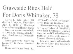 Doris Lee Whittaker 