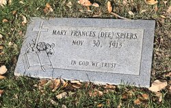 Mary Frances <I>Schuster</I> Spiers 