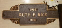 Ruth <I>Page</I> Rice 