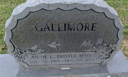 Annie Lee <I>Doster</I> Gallimore 