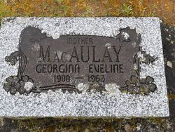 Georgina Evelyn <I>Milley</I> Macaulay 