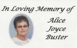 Alice Joyce <I>Tilley</I> Buster 