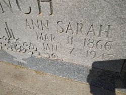 Ann Sarah “Annie” <I>Murphey</I> Branch 