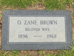Ollie May <I>Zane</I> Brown 