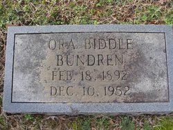 Orrie Viola “Ora” <I>Biddle</I> Bundren 