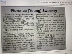 Florence <I>YOUNG</I> SWEENEY 