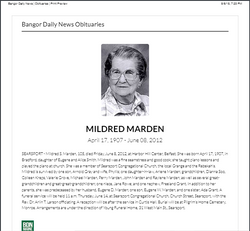 Mildred K. <I>Smith</I> Marden 