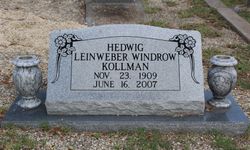 Hedwig Caroline Windrow <I>Leinweber</I> Kollman 