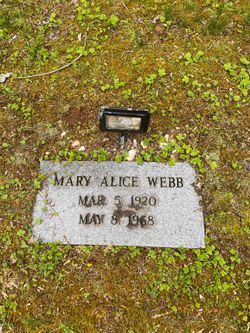 Mary Alice <I>Bright</I> Webb 