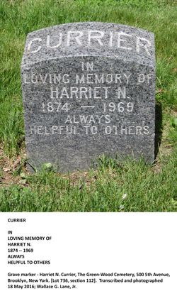 Harriet N Currier 