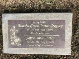 Martha Grace <I>Cortez</I> Gregory 