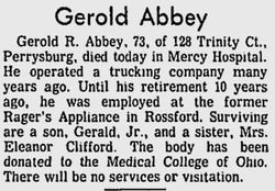 Gerald Robert Abbey Sr.