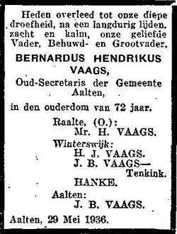 Bernardus Hendrikus Vaags 