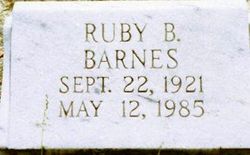 Ruby <I>Baxley</I> Barnes 