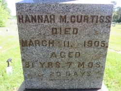 Hannah M <I>Heacock</I> Curtiss 