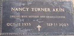 Nancy Ray <I>Turner</I> Akin 
