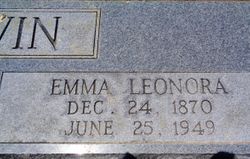 Emma Leonora <I>Bennett</I> Erwin 