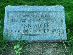 Ann <I>Metzger</I> Adler 