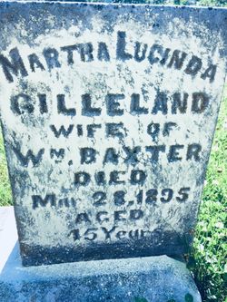 Martha Lucinda <I>Gilleland</I> Baxter 