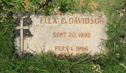 Ella E “Emma” <I>Drew</I> Davidson 