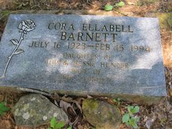 Cora Ellabell “Code” <I>Hunter</I> Barnett 