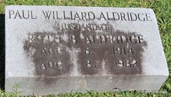 Paul Williard Aldridge 