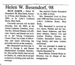 Helen <I>Goodsell</I> Besendorf 