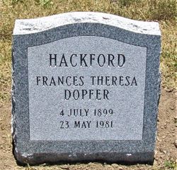 Frances Theresa <I>Dopfer</I> Hackford 