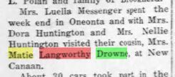 Mary Huntington “Matie” <I>Langworthy</I> Drowne 
