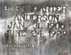 Bess <I>Carter</I> Anderson 