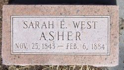 Sarah E. <I>West</I> Asher 