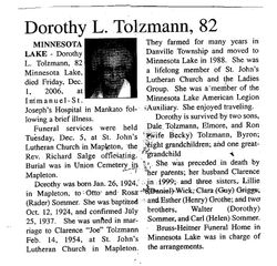 Dorothy <I>Sommer</I> Tolzmann 