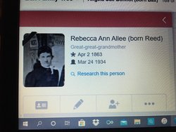 Rebecca Ann <I>Reed</I> Allee 