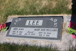 Mary Ann <I>Williams</I> Lee 