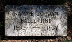 Nancy Elizabeth “Nannie” <I>Jordan</I> Ballentine 