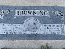 Hattie Leona <I>Bills</I> Browning 