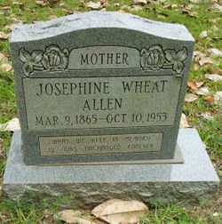Josephine P <I>Wheat</I> Allen 