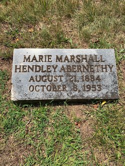 Marie Marshall <I>Hendley</I> Abernethy 