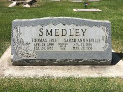Sarah Ann <I>Neville</I> Smedley 