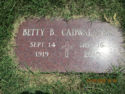 Betty B <I>Burch</I> Cadwalader 
