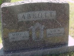 Mary Ann “Mollie” <I>Whitehurst</I> Abbott 