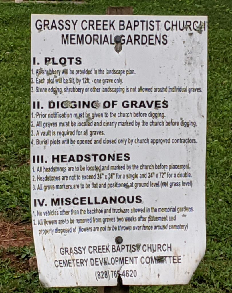 Grassy Creek Memorial Gardens