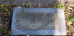 Mary Margaret “Mollie” <I>Dawson</I> Allen 