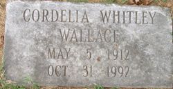 Cordelia <I>Whitley</I> Wallace 