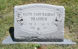 Maudie Marie <I>Ragsdale</I> Brannum 