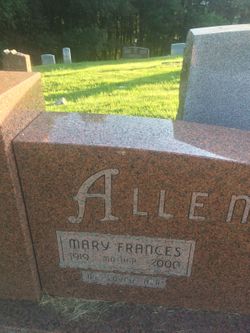 Mary Frances <I>Brooks</I> Allen 