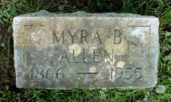Almira Amelia “Myra” <I>Baldwin</I> Allen 