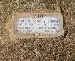 Kathleen Dorothy <I>Bennett</I> Taylor 