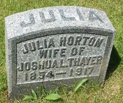 Julia <I>Horton</I> Thayer 