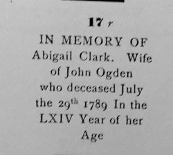 Abigail <I>Clark</I> Ogden 